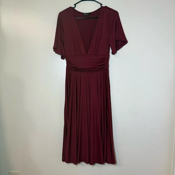 Dress Day Dresses | Dress Day Deep Red Midi Dress | Color: Red | Size: M | Not_Average's Closet